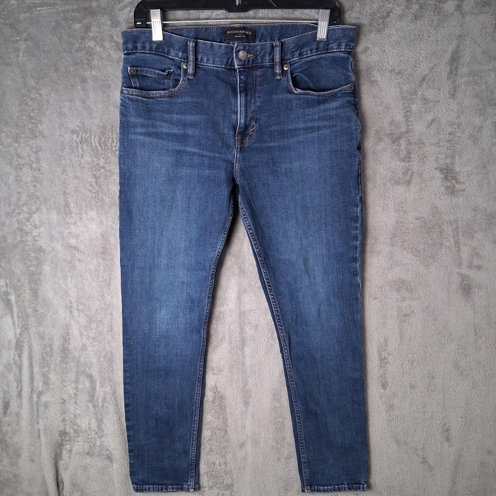 Banana Republic Mens Skinny Fit Jeans 32x30 Blue Rinse Denim 603395-00